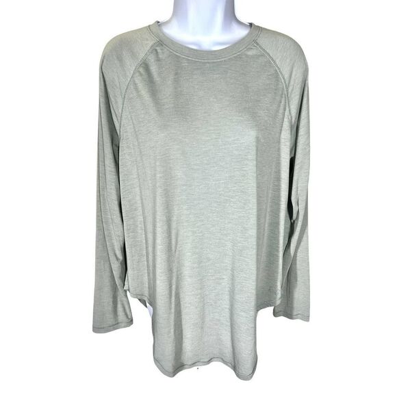 Under Armour Gray Long Sleeve Loose Fit Open Cut-Out Back Top Women’s Sz XL - Picture 1 of 5
